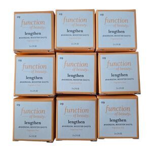 9x Function of Beauty Lengthen Booster Treatment Shots 2 oz Set Lot NEW Hairgoal